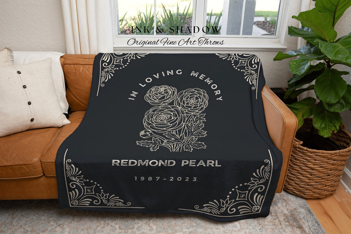 Memory Tapestry Woven Blanket | In Loving Memory Gift Sympathy Blanket Woven Tapestry Personalized Memory Blanket Comforting Keepsake Custom