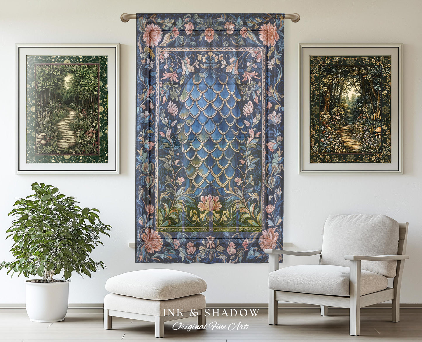 Mystic Academia Dragon Scale Window Curtain