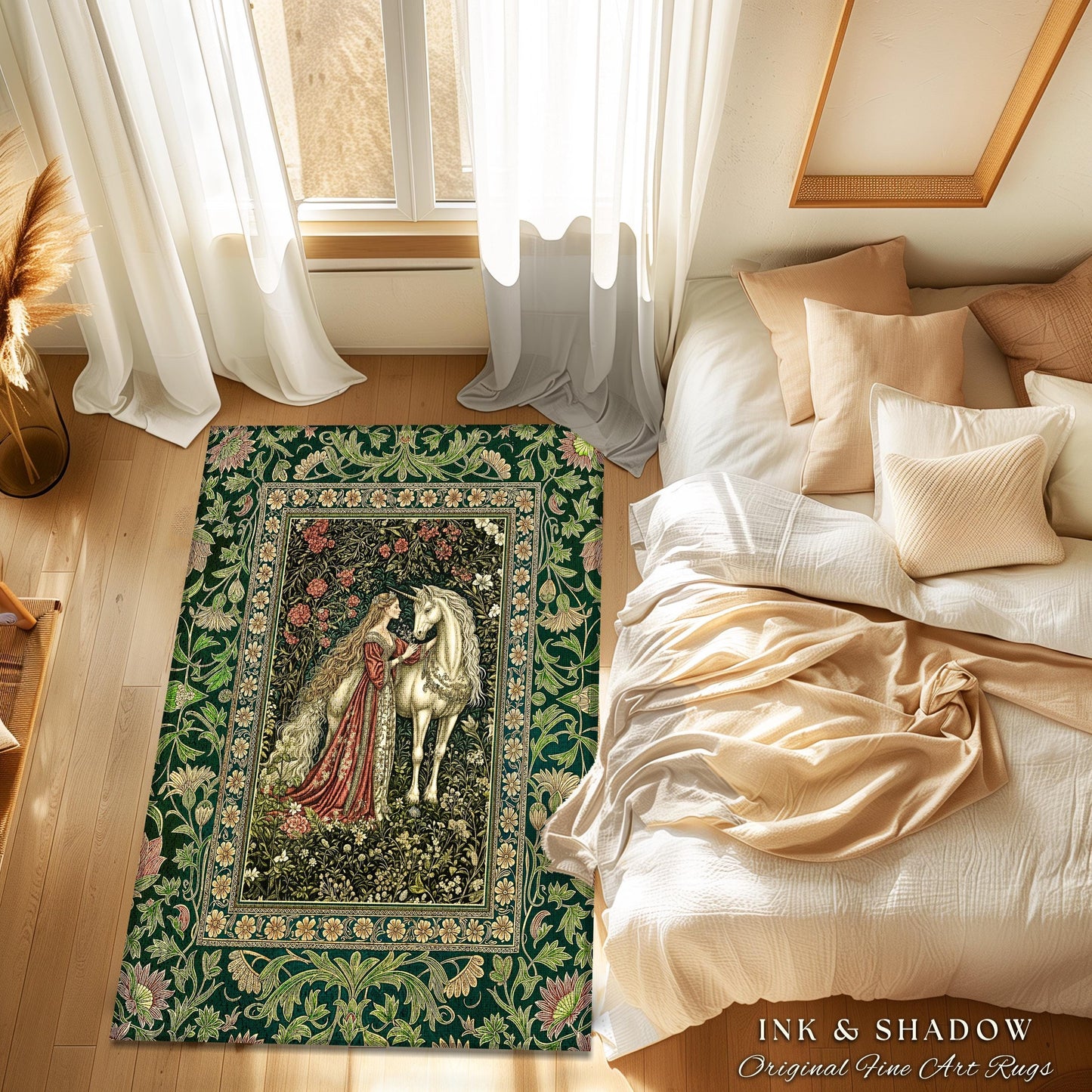 Fantasy Fairytale Princesscore Area Rug | Soft Fantasy Regency Cottagecore Bedroom Dark Romantic Home Decor Enchanted Rustic Storybook |