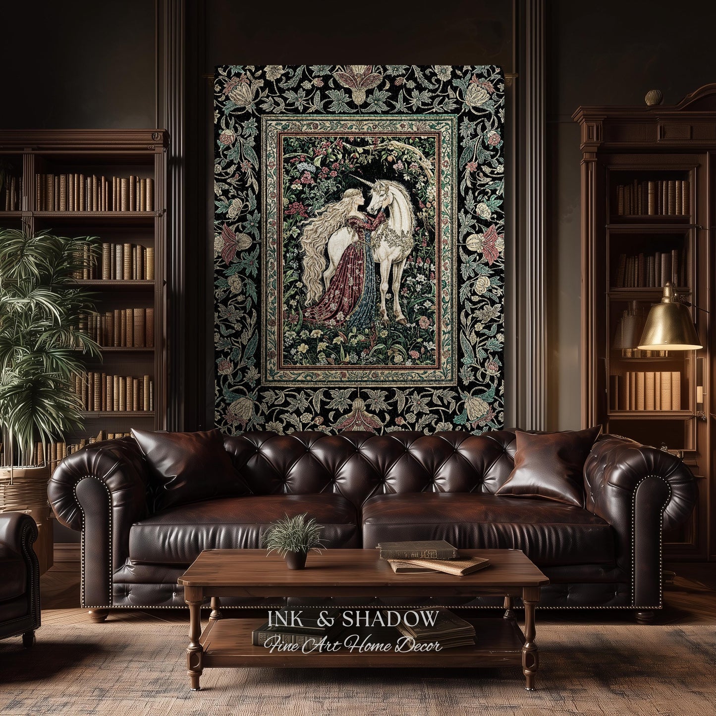 Baroque Fantasy Rustic Throw Blanket | Rococo Coquette Bedroom Decor Dark Royalcore Woven Wall Tapestry Medieval Storybook Gothic Aesthetic