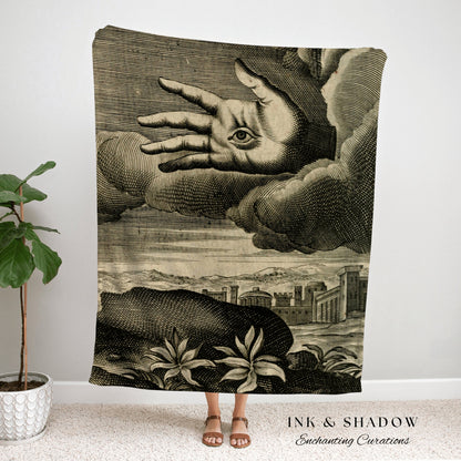 Dark Academia Tapestry Woven Blanket | Woven Wall Hanging Whimsigoth Decor | "Recueil D'emblemes Divers" | Dark Cottagecore Gothic Tapestry