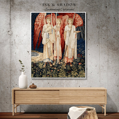 Medieval Art Tapestry Woven Wall Hanging | Renaissance Art Vintage Aesthetic | Dark Academia Medieval Aesthetic Gothic Decor Blanket Woven |