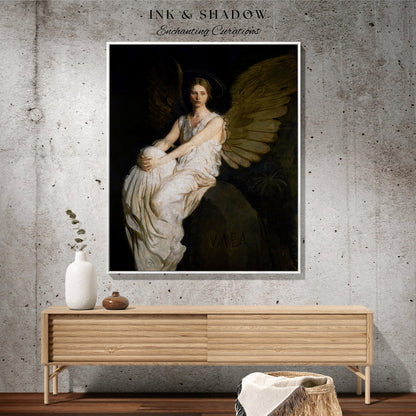 Soft Girl Room Decor Angel Aesthetic | Abbott Handerson Thayer Painting Blanket Woven | Renaissance Art Decor | Biblical Decor Gothic Angel