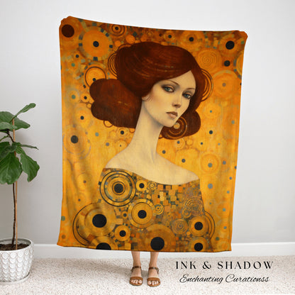 Personalized Virgo Tapestry Zodiac Art | Virgo Wall Art Gustav Klimt Wall Art | Virgo Gift Custom Star Sign Celestial Art Blanket Woven |