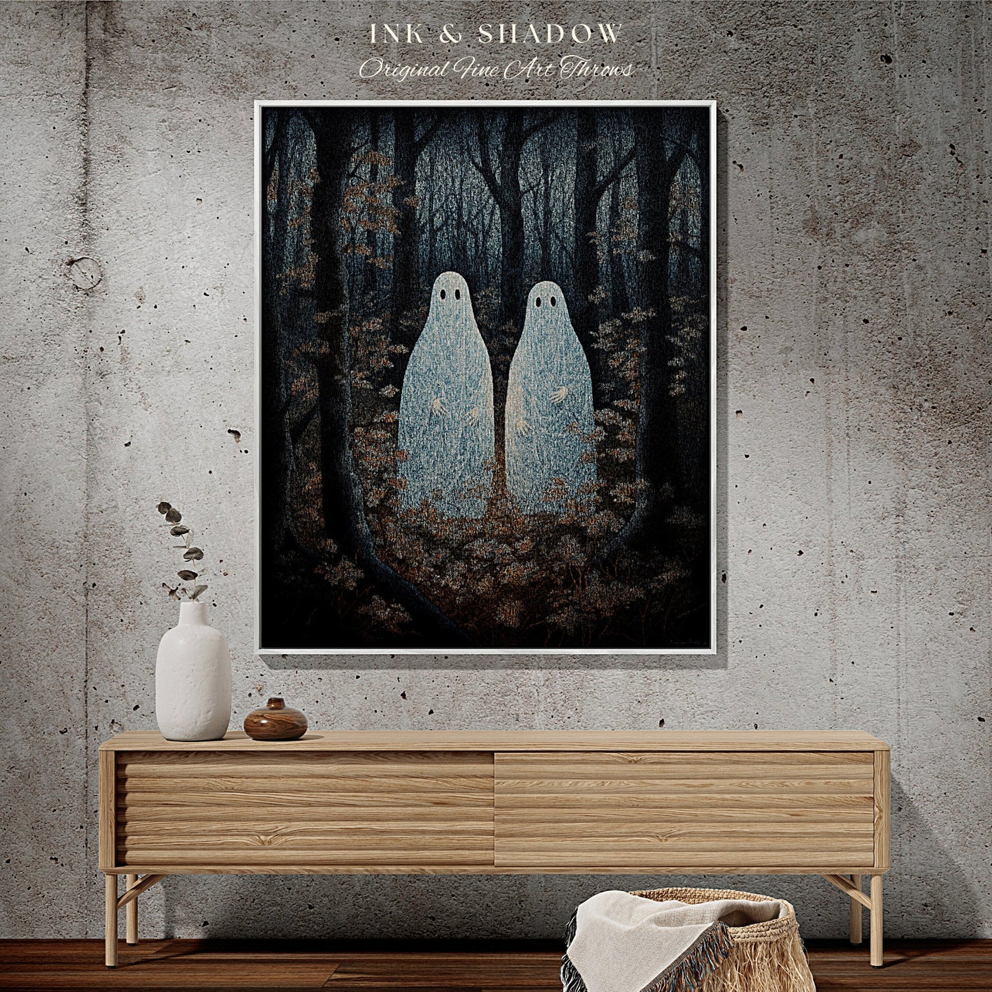 Mystic Woods Gothic Room Decor Tapestry Dark Room Decor Vintage Ghost Tapestry Spooky Halloween Vintage Ghost Art Woven Tapestry Halloween |