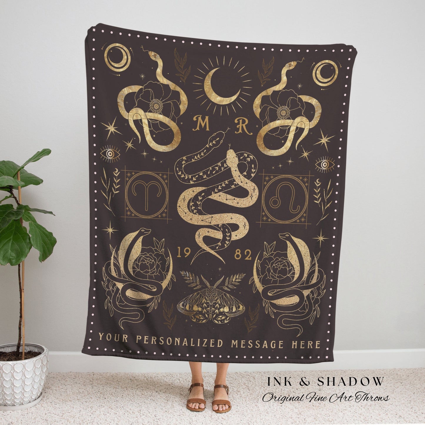 Personalized Astrology Blanket | Celestial Wedding Anniversary Couple Custom Zodiac Sign Blanket Woven Throw Personalized Wedding Custom Art