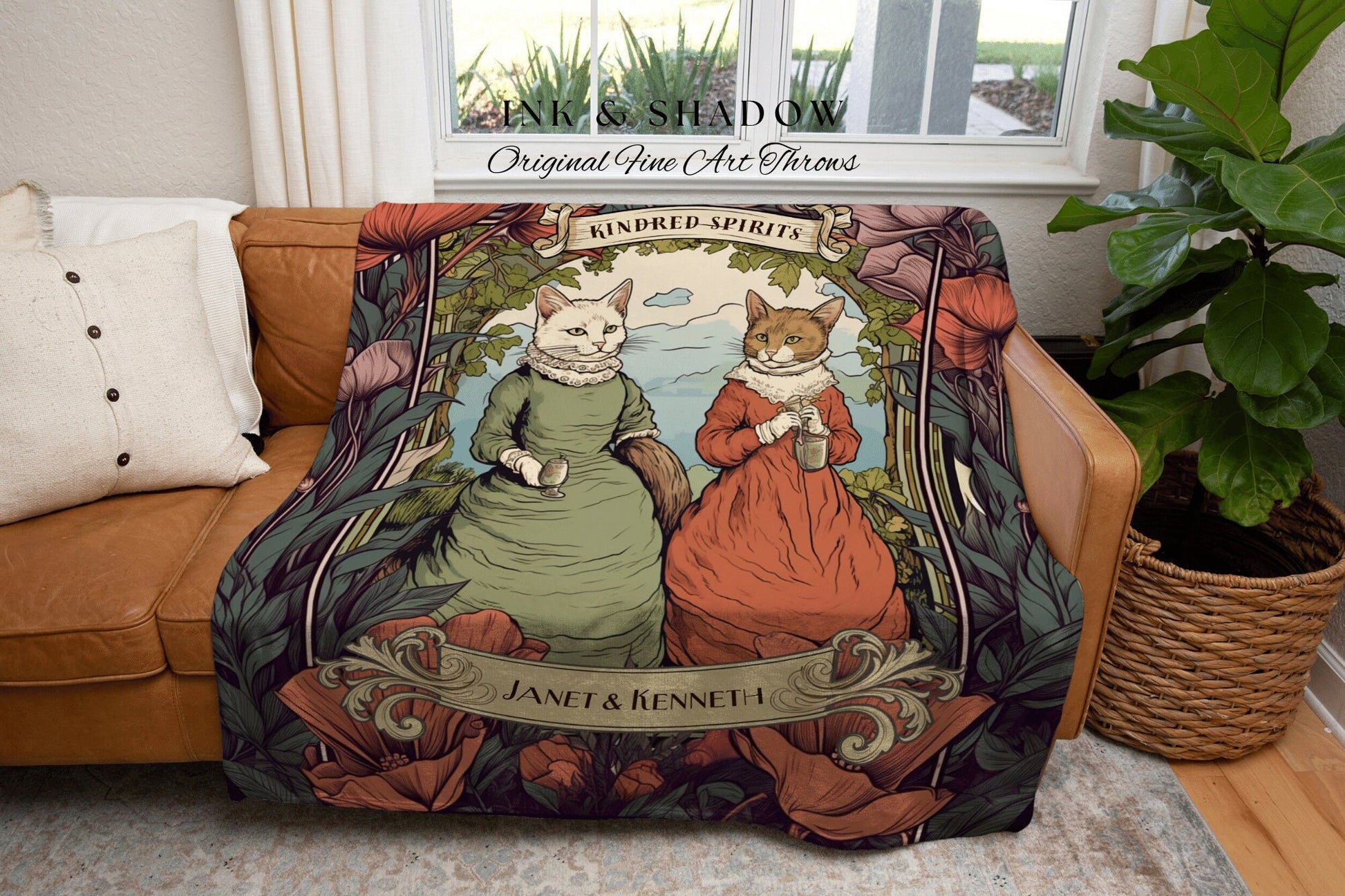 Bestfriend Gift Personalized Cat Tapestry Best Friend Gift Funny Tapestry Cat Blanket Woven Throw Sister Gift for Sister Custom Blanket