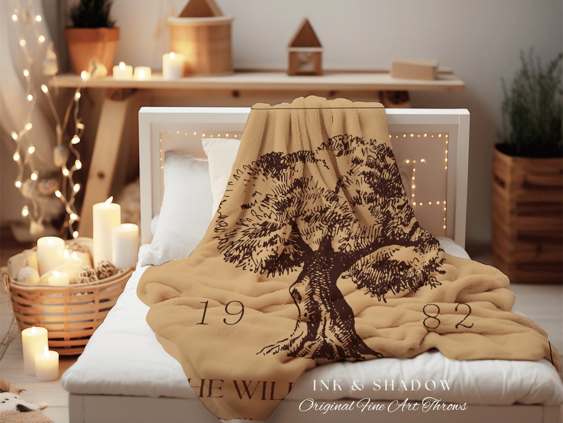 Anniversary Gift Personalized Family Tree Wall Art Blanket Custom Family Gift Meaningful | Wedding Gift Sentimental Gift for Mother in Law |