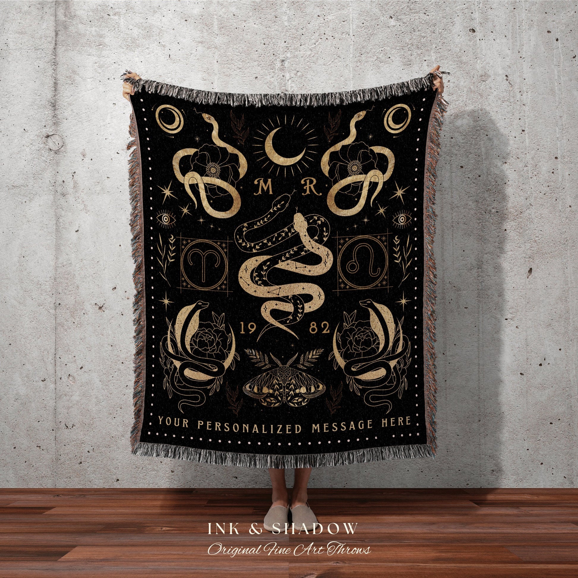 Couples Zodiac Blanket | Celestial Wedding Anniversary Gift Couples Astrology Custom Sign Blanket Woven Throw Personalized Wedding Custom |