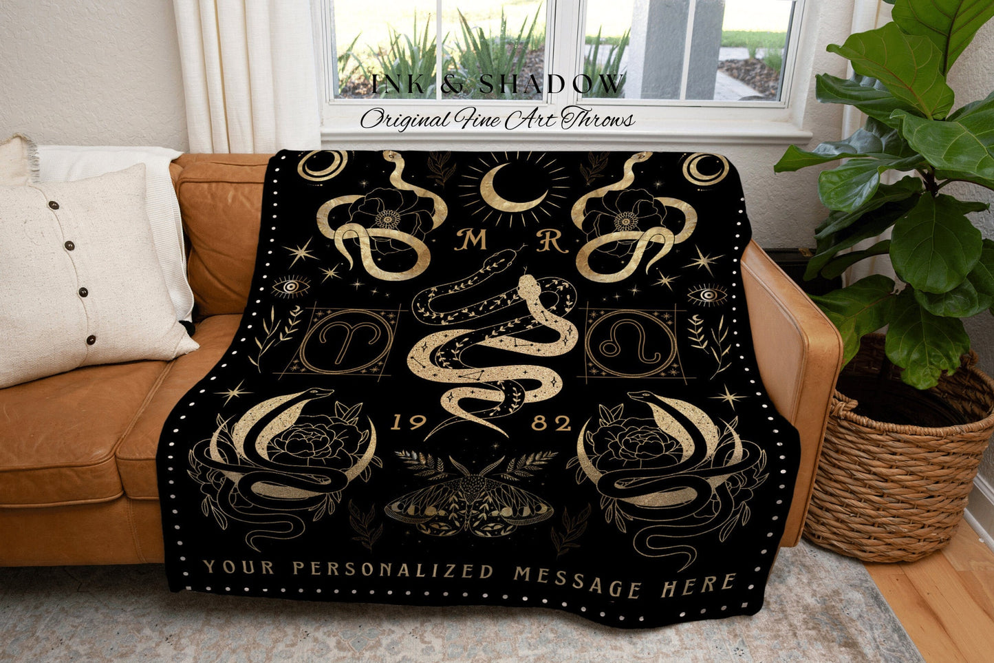Couples Zodiac Blanket | Celestial Wedding Anniversary Gift Couples Astrology Custom Sign Blanket Woven Throw Personalized Wedding Custom |
