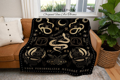 Couples Zodiac Blanket | Celestial Wedding Anniversary Gift Couples Astrology Custom Sign Blanket Woven Throw Personalized Wedding Custom |