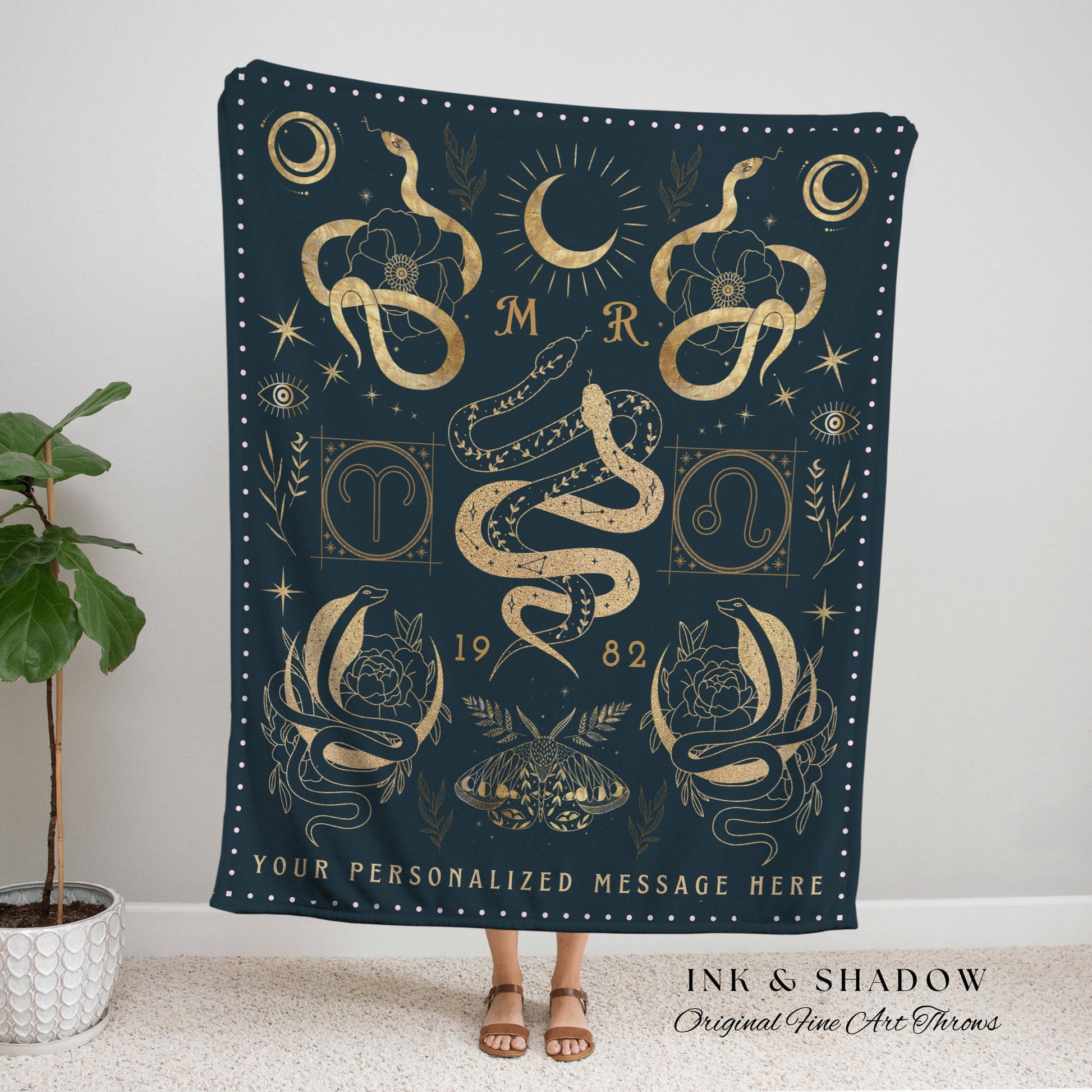 Celestial Wedding Tapestry Custom | Wedding Anniversary Gift Couples Custom Star Sign Blanket Woven Throw Personalized Wedding Custom Zodiac