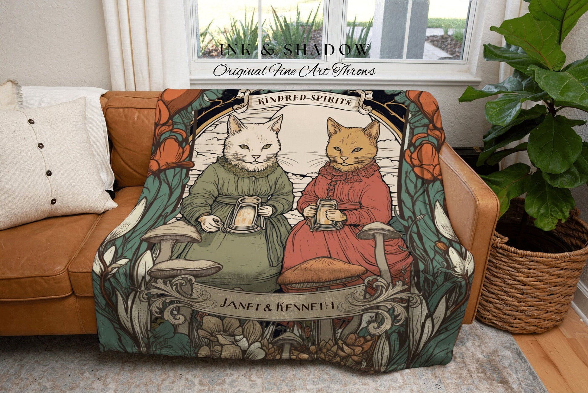 Bestie Cute Gifts Cat Tapestry Custom Best Friend Gift Soul Sister Gift Vintage Cat Blanket Woven Throw Personalized Sister Gift for Sister