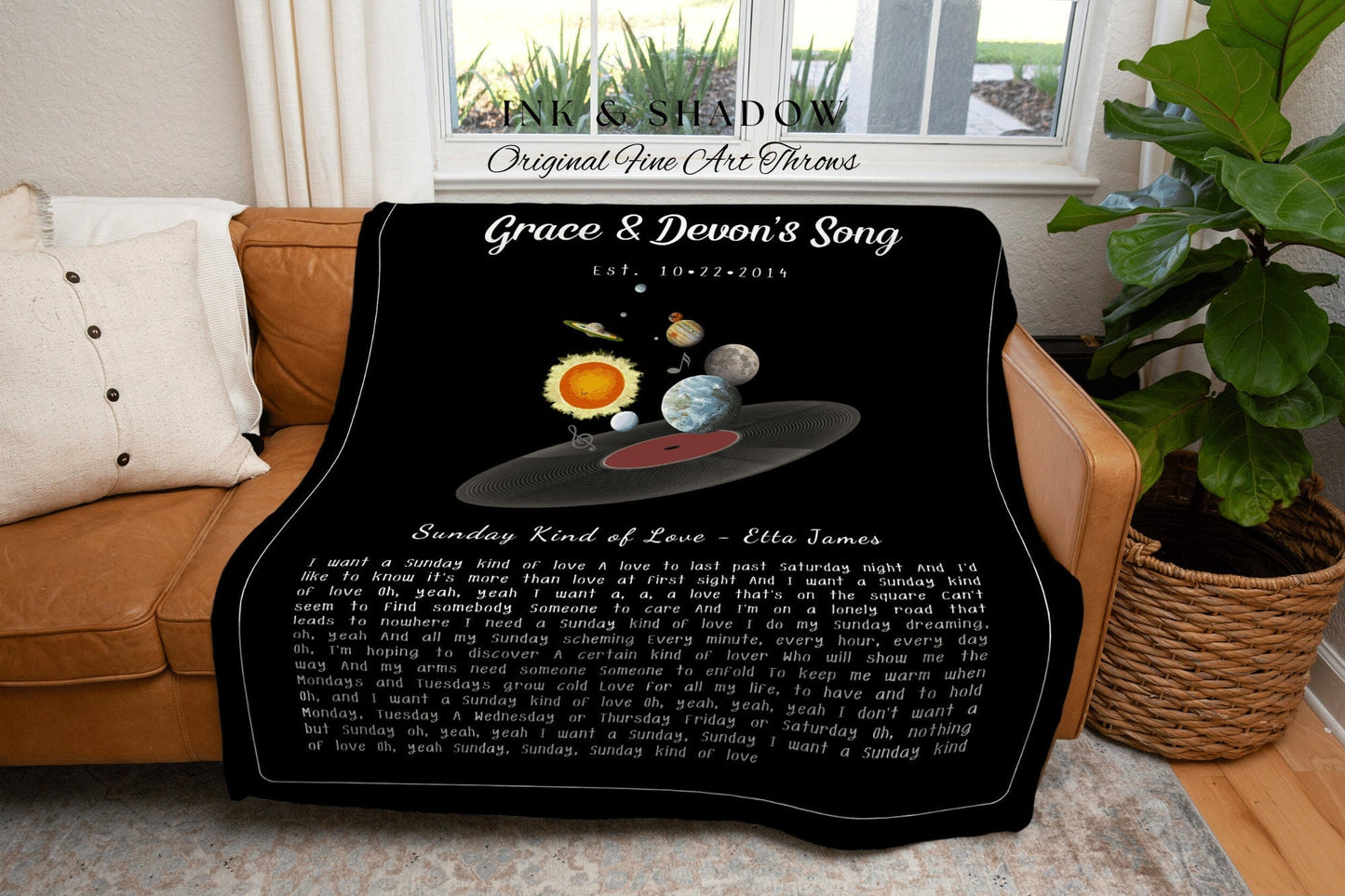 Couples Song Lyric Blanket | Custom Song Gift Best Friend Blanket Our Song Tapestry Woven Blanket Our Song First Dance Wedding Gift Custom |