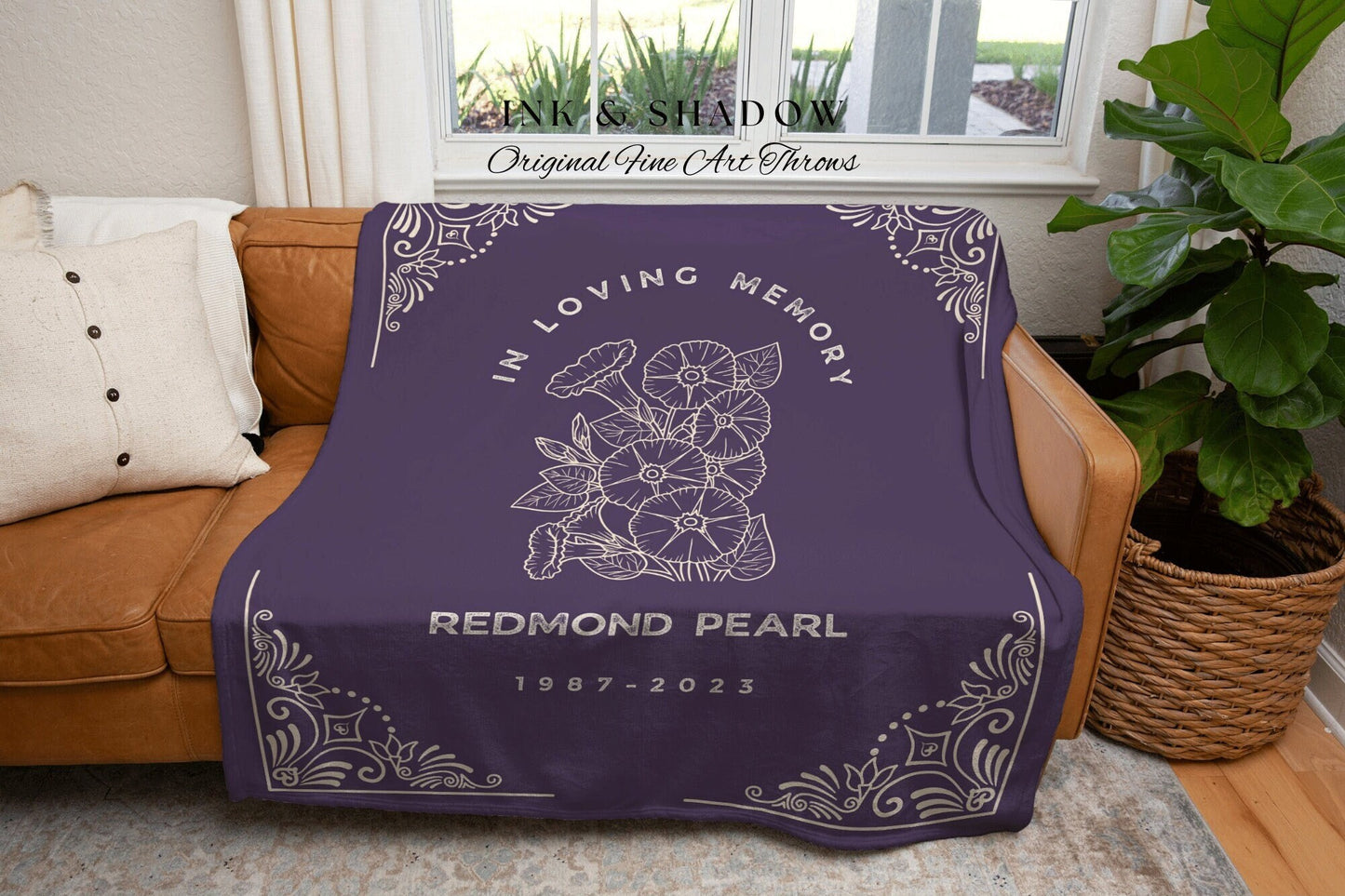 In Loving Memory Custom Gift for Loss | Sympathy Blanket Sentimental Tapestry Woven Blanket Personalized Memory Blanket Comforting Keepsake