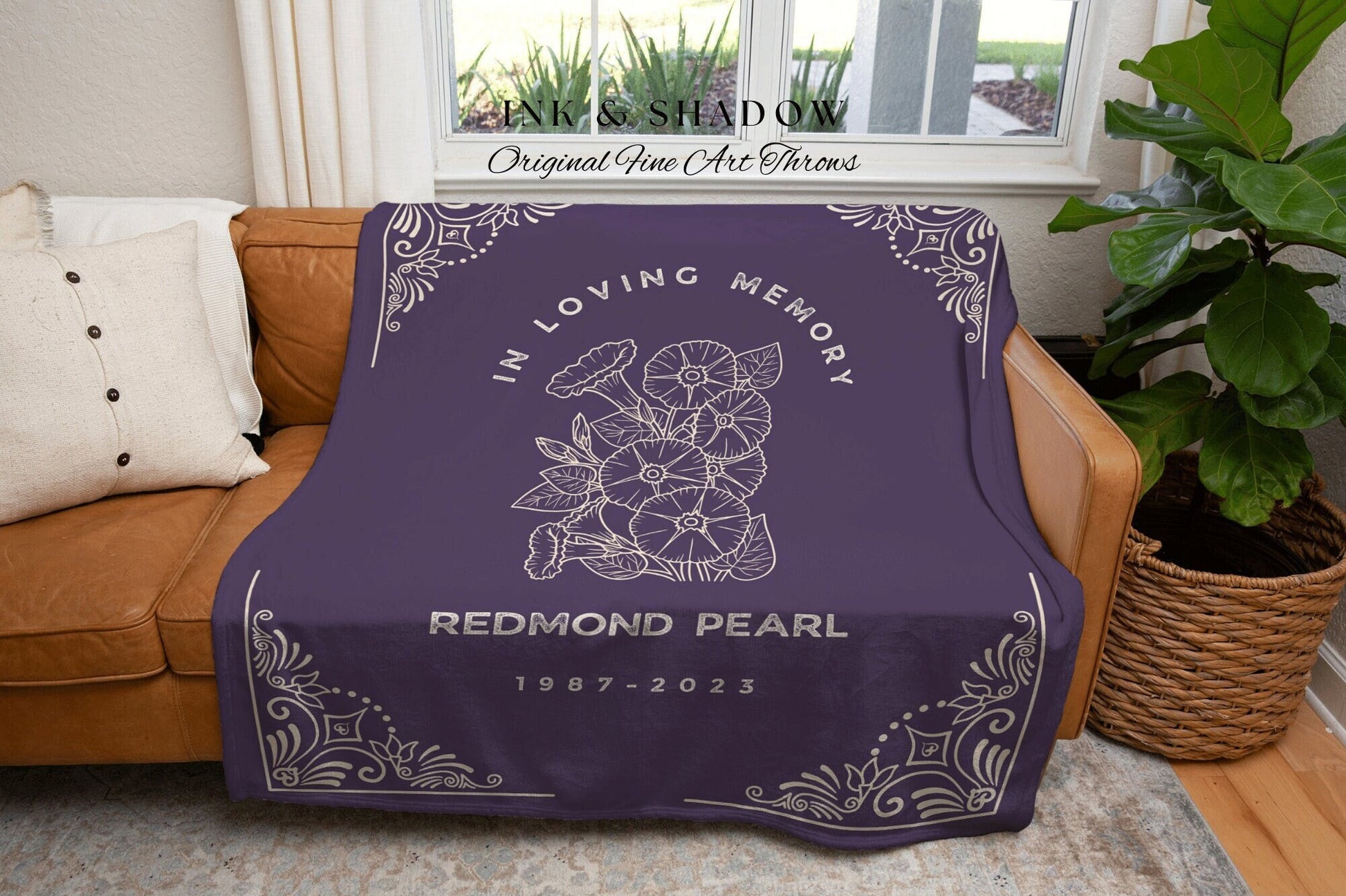 In Loving Memory Custom Gift for Loss | Sympathy Blanket Sentimental Tapestry Woven Blanket Personalized Memory Blanket Comforting Keepsake