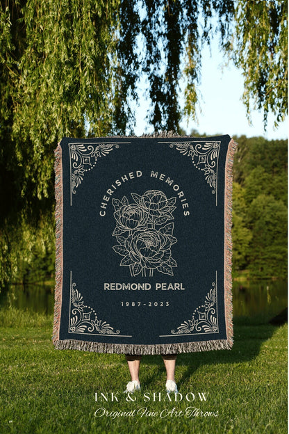 Personalized Sympathy Blanket | Honoring Memory Blanket Sentimental Tapestry Woven Blanket Personalized Memory Blanket Comforting Keepsake |