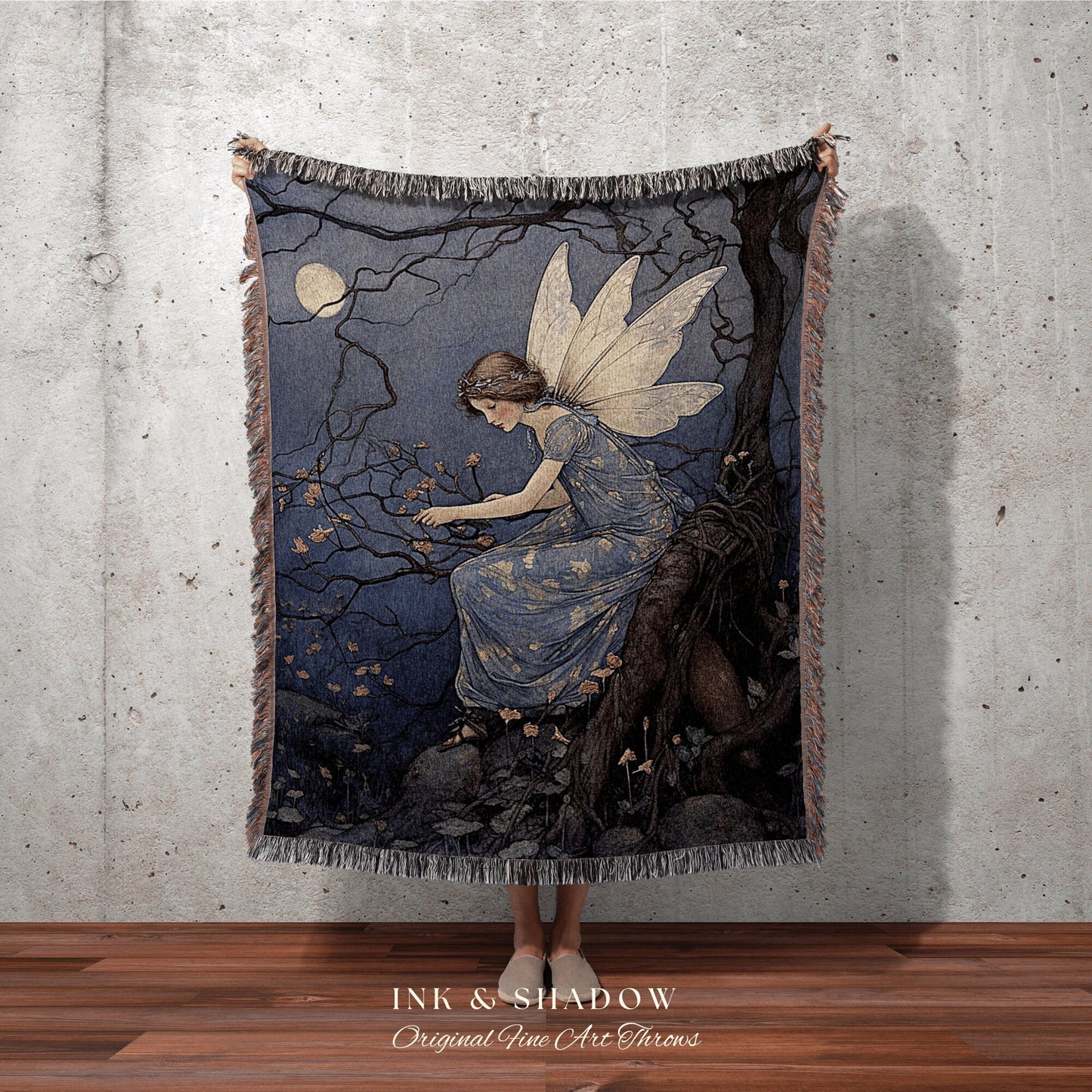 Vintage Fairytale Tapestry | Fairytale Aesthetic Celestial Wall Art Witchy Cottagecore Decor Art Nouveau Tapestry Blanket Fairycore Vintge |