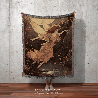 Ethereal Fairy Tapestry | Storybook Aesthetic Celestial Wall Art Cottagecore Decor Art Nouveau Tapestry Art Blanket Fairycore Decor Vintage