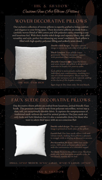 Toad Couple Cottagecore Decor Gift | Woodland Wedding Personalized Woven Throw Pillow Frog & Toad Pillow Decor Goblincore Custom Anniversary