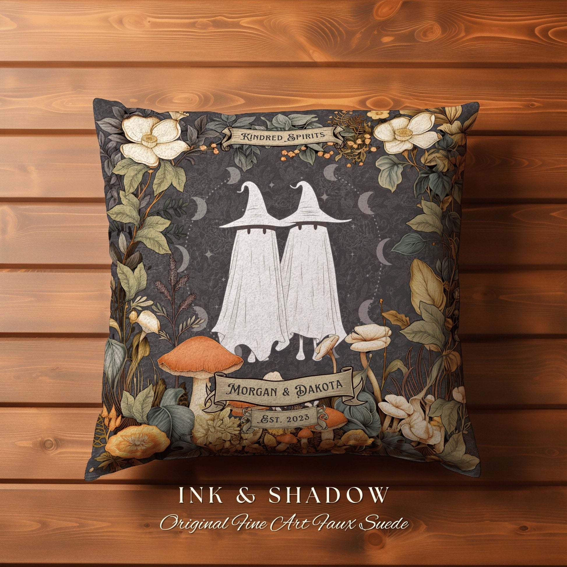 Woodland Decor Throw Pillow Custom | Woodland Decor Custom Anniversary Meaningful Wedding Gifts for Couple Housewarming Unique Couples Gift