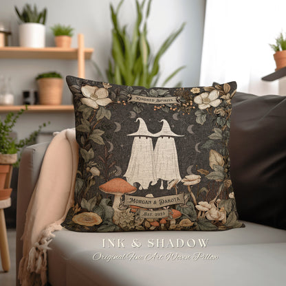 Woodland Decor Throw Pillow Custom | Woodland Decor Custom Anniversary Meaningful Wedding Gifts for Couple Housewarming Unique Couples Gift