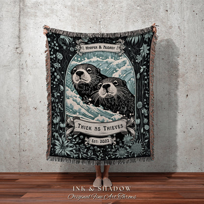 You're my Otter Half Couples Blanket Personalized Anniversary Gift Significant Otter Woven Blanket 2nd Anniversary Gift Cute Couples Gift