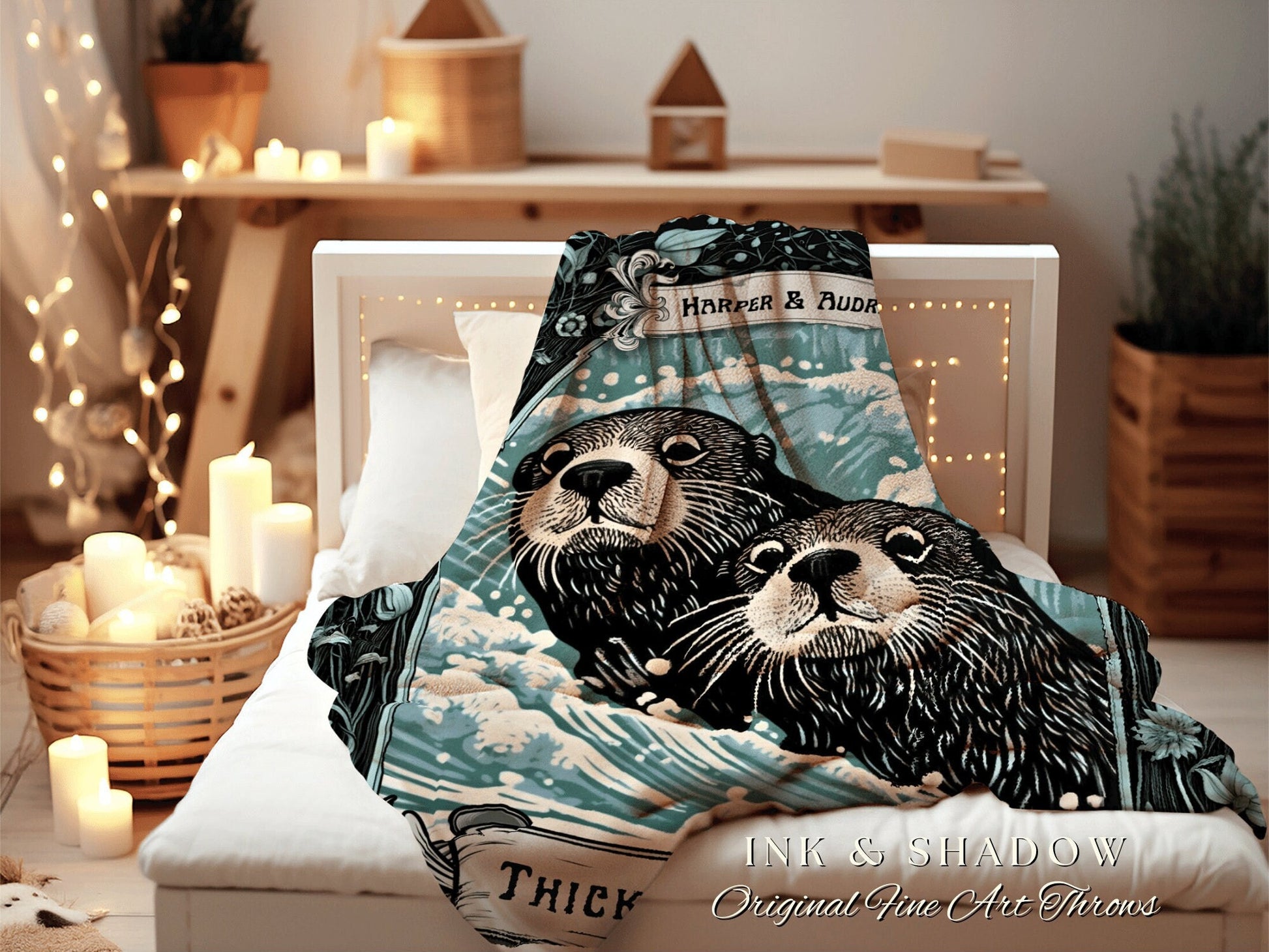 You're my Otter Half Couples Blanket Personalized Anniversary Gift Significant Otter Woven Blanket 2nd Anniversary Gift Cute Couples Gift