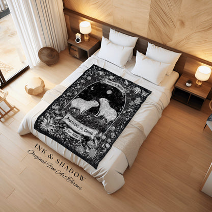 Partners in Crime BFF Blanket Woven | Personalized Tapestry Custom Name Gift Bestie Blanket Capybara Tapestry Personalized BFF Personalized