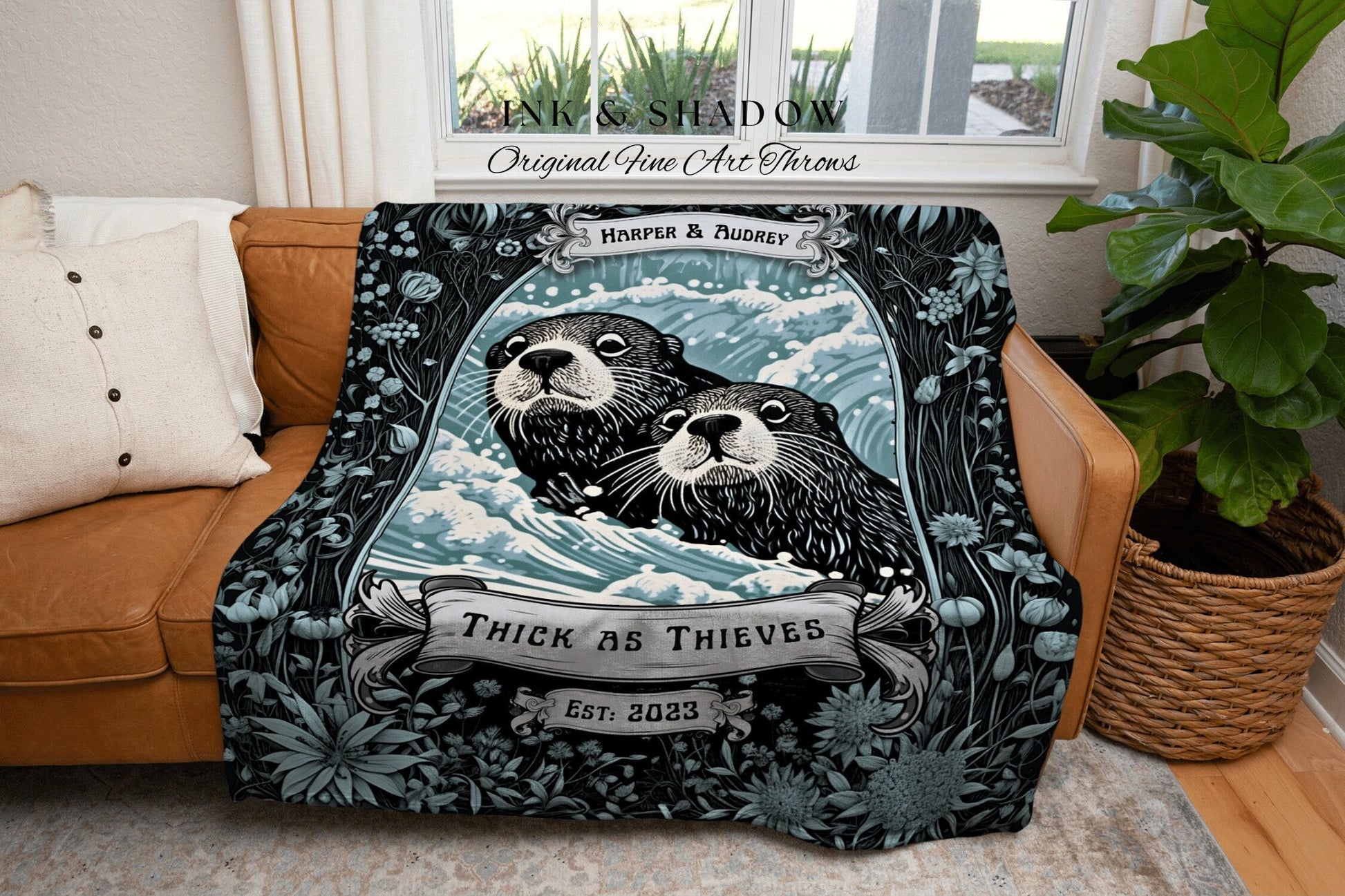 You're my Otter Half Couples Blanket Personalized Anniversary Gift Significant Otter Woven Blanket 2nd Anniversary Gift Cute Couples Gift