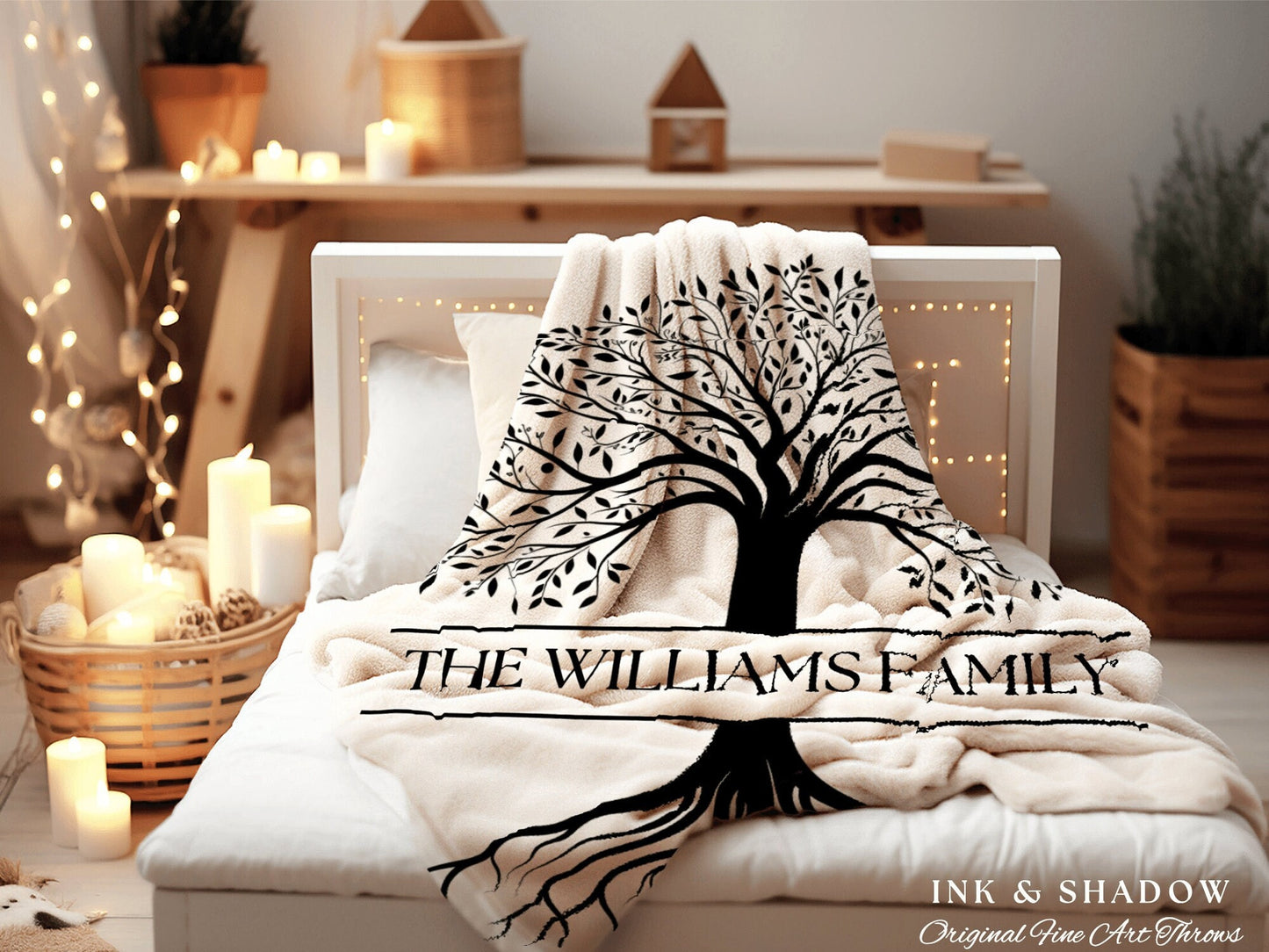 Our Family Tree Blanket Custom | Last Name Blanket Family Tree Gift Unique Gift for Mom Personalized Family Name Gift Last Name Decor Custom