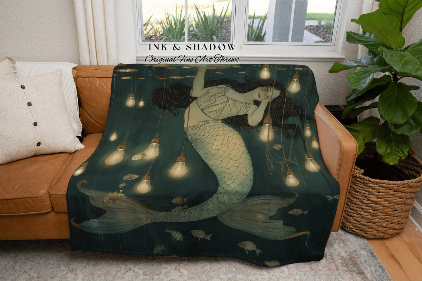 Woven Tapestry Mermaid Room | Dark Academia Bedroom Celestial Throw Ethereal Mermaid Core Royalcare Tapestry Sirencore Decor Celestial Fairy