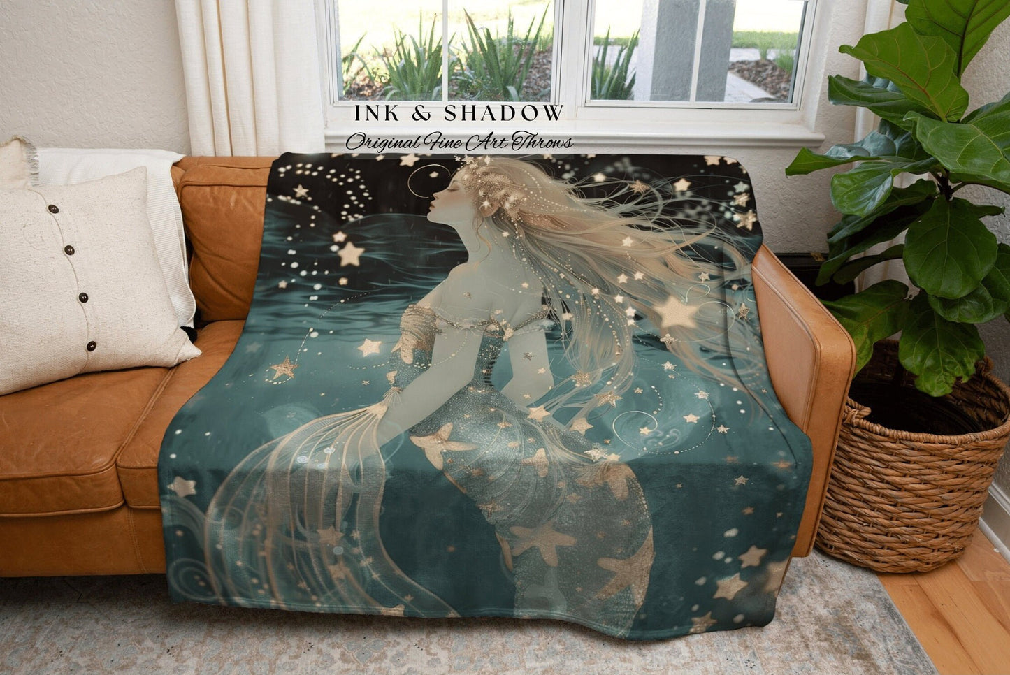 Pastel Ethereal Throw Blanket | Dark Academia Bedroom Celestial Throw Ethereal Mermaidcore Royalcare Tapestry Sirencore Decor Celestial |