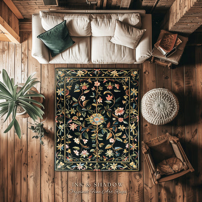 Fairy Aesthetic Living Room Rug | Folklore Aesthetic Danish Home Decor Rustic Housewarming Gift Fairycore Bedroom Whimsical Bedroom Accent |