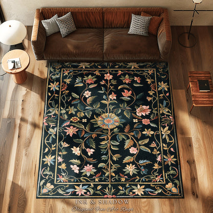 Fairy Aesthetic Living Room Rug | Folklore Aesthetic Danish Home Decor Rustic Housewarming Gift Fairycore Bedroom Whimsical Bedroom Accent |