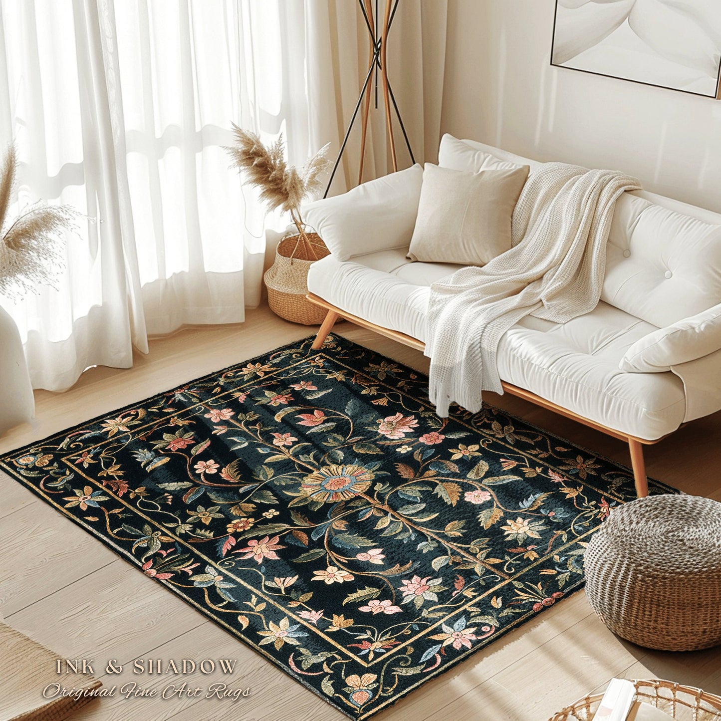 Fairy Aesthetic Living Room Rug | Folklore Aesthetic Danish Home Decor Rustic Housewarming Gift Fairycore Bedroom Whimsical Bedroom Accent |