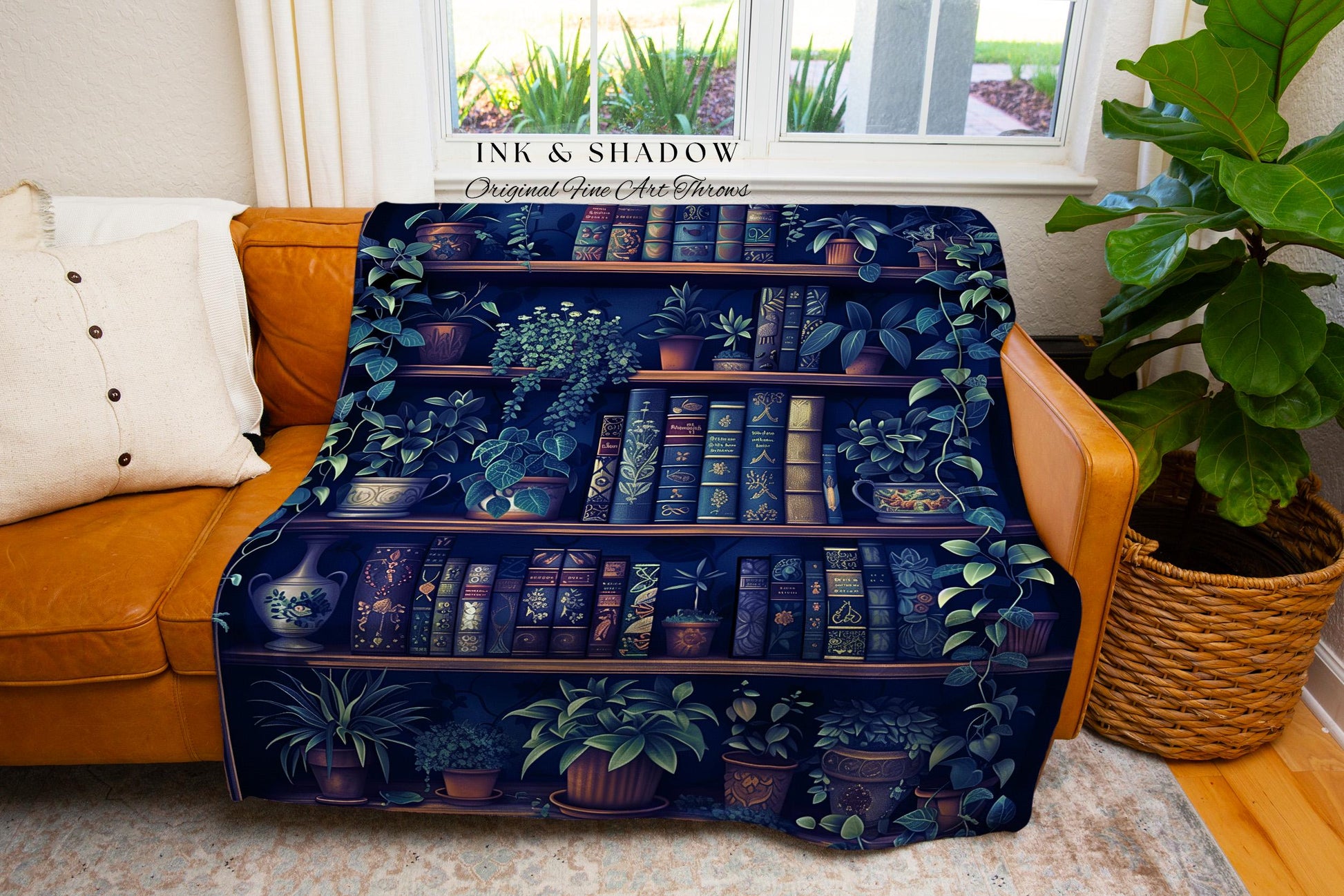 Book Lover Blanket Dark Academia Decor Bedroom | Witchy Decor Aesthetic Goth Tapestry | Dark Cottagecore Decor Book Lovers Git Ideas |