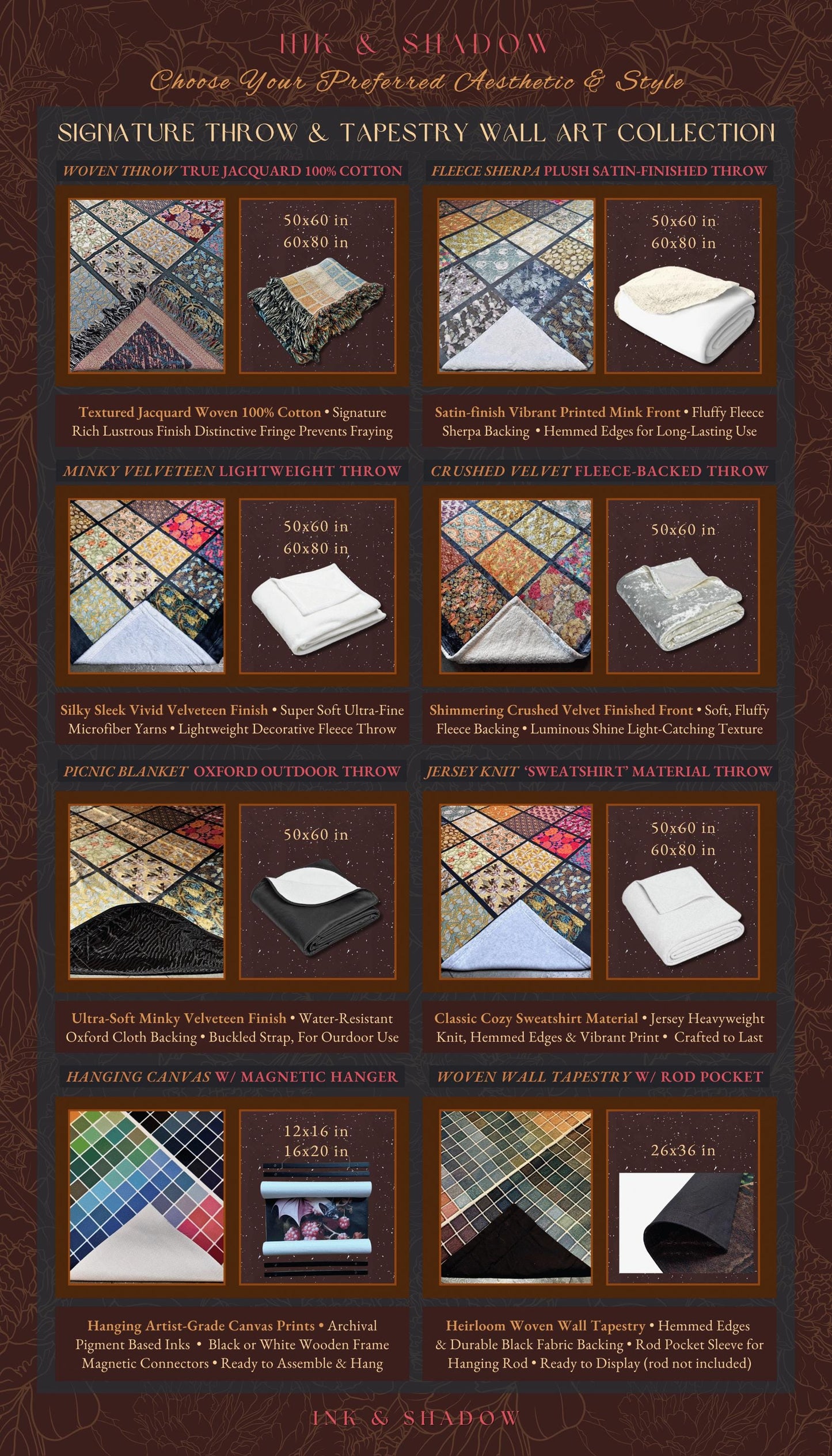 Victorian Gothic Woven Throw Blanket | Woodland Tapestry Decor William Morris Monkey Vintage Cottagecore Aesthetic Dark Fairycore Woven Art