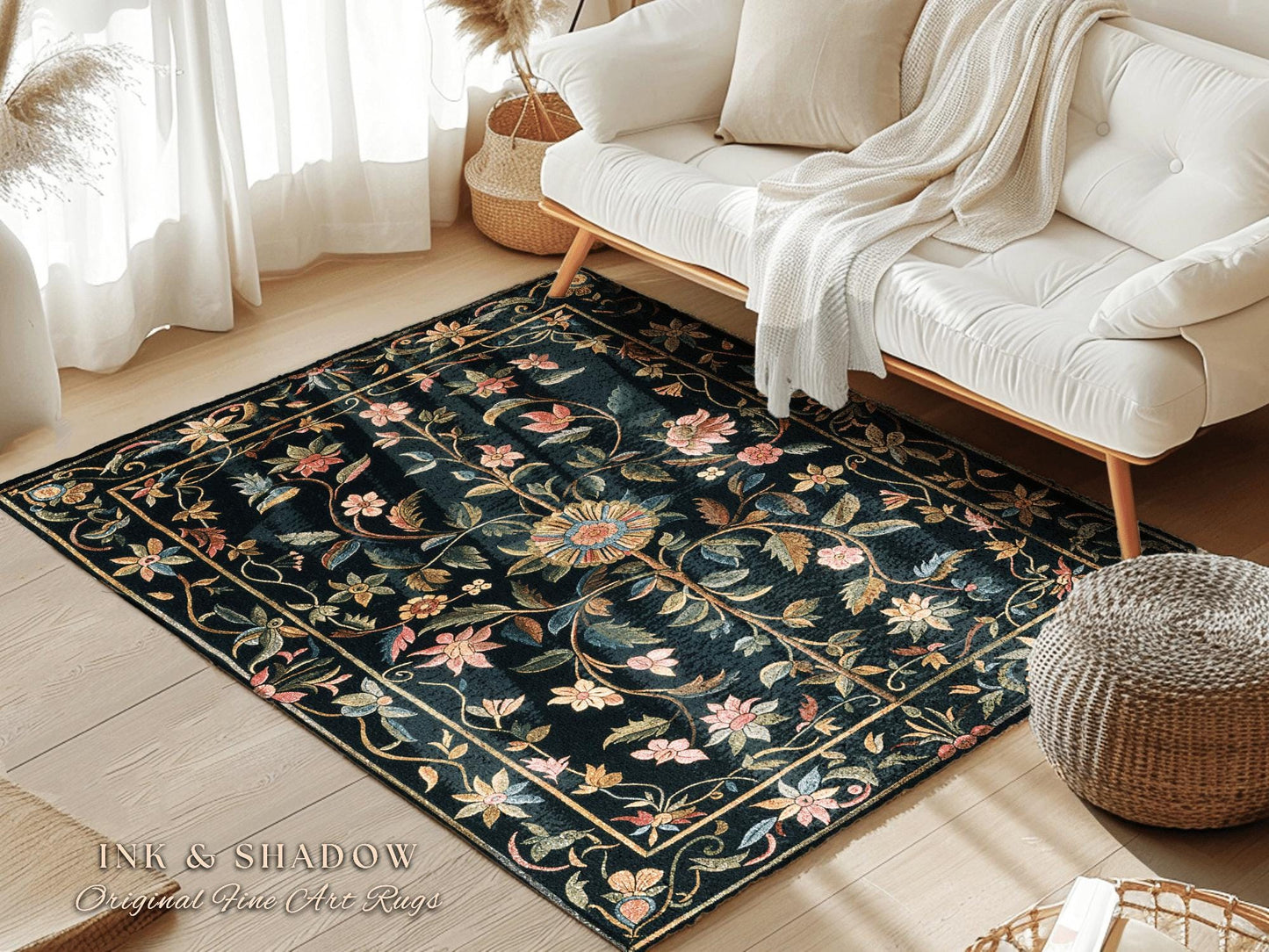 Fairy Aesthetic Living Room Rug | Folklore Aesthetic Danish Home Decor Rustic Housewarming Gift Fairycore Bedroom Whimsical Bedroom Accent |