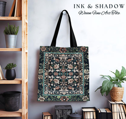 Woven Elegance Ornate Tapestry Bag | Whimsical Ethereal Renaissance Eclectic Tote Bag Antique Victorian Maximalist Everyday Bag Whimsigothic