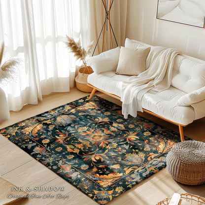 Colorful Area Rug Rainbow Style | Trippy Aesthetic Living Room Home Decor Hippie Gift Cottagecore Psychedelic Bedroom Mat Multi-Color Art
