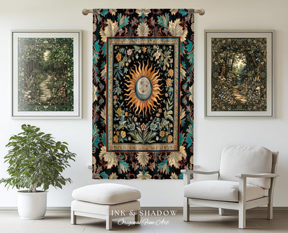 Enchanted Zodiac Mystic Curtains | Celestial Gothic Tarot Inspired Astrology Bohemian Sun & Moon Witchy Maximalist Dreamy Home Decor Drapes