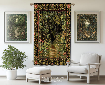 Toadstool Forest Mystical Mushroom Curtains | Dark Academia Folklore Forest Inspired Fairycore Botanical Aesthetic Drapes Magical Medieval |