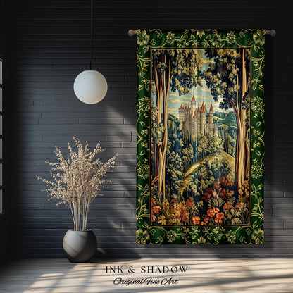 Fairytale Aesthetic Castle Drapes Fairycore Folklore Inspired Decor | Magical Woodland Bedroom Whimsigothic Ethereal Forest Window Curtains
