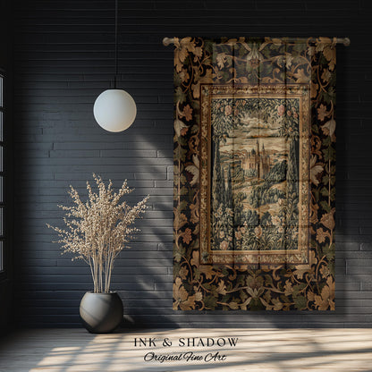 Romantic Victorian Botanical Curtains | Medieval Woodland Fairytale Castle Whimsigothic Folklore Romantic Princesscore Victorian Drapes |