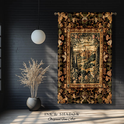 Romantic Victorian Botanical Curtains | Medieval Woodland Fairytale Castle Whimsigothic Folklore Romantic Princesscore Victorian Drapes |