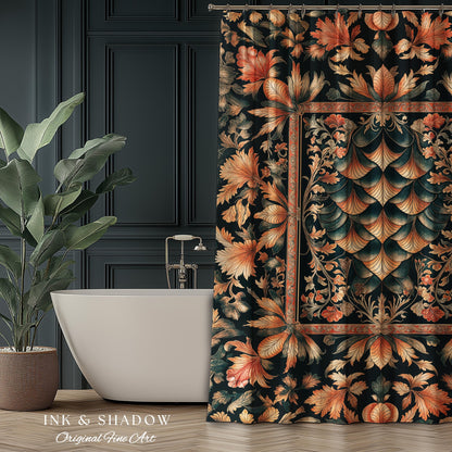 Royal Elegance Rococo Shower Curtain | Medieval Magic Ethereal Pastel Storybook Bathroom Decor Victorian Dragon Scales Decorative Eclectic |