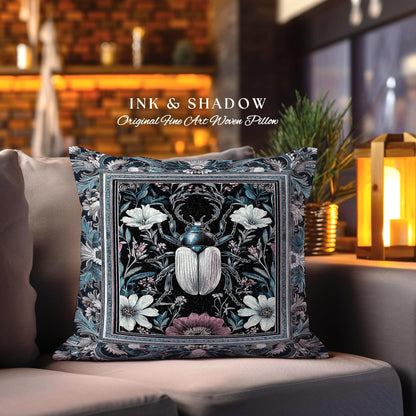 a decorative pillow on a couch in a living room