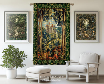 Fairytale Aesthetic Castle Drapes Fairycore Folklore Inspired Decor | Magical Woodland Bedroom Whimsigothic Ethereal Forest Window Curtains