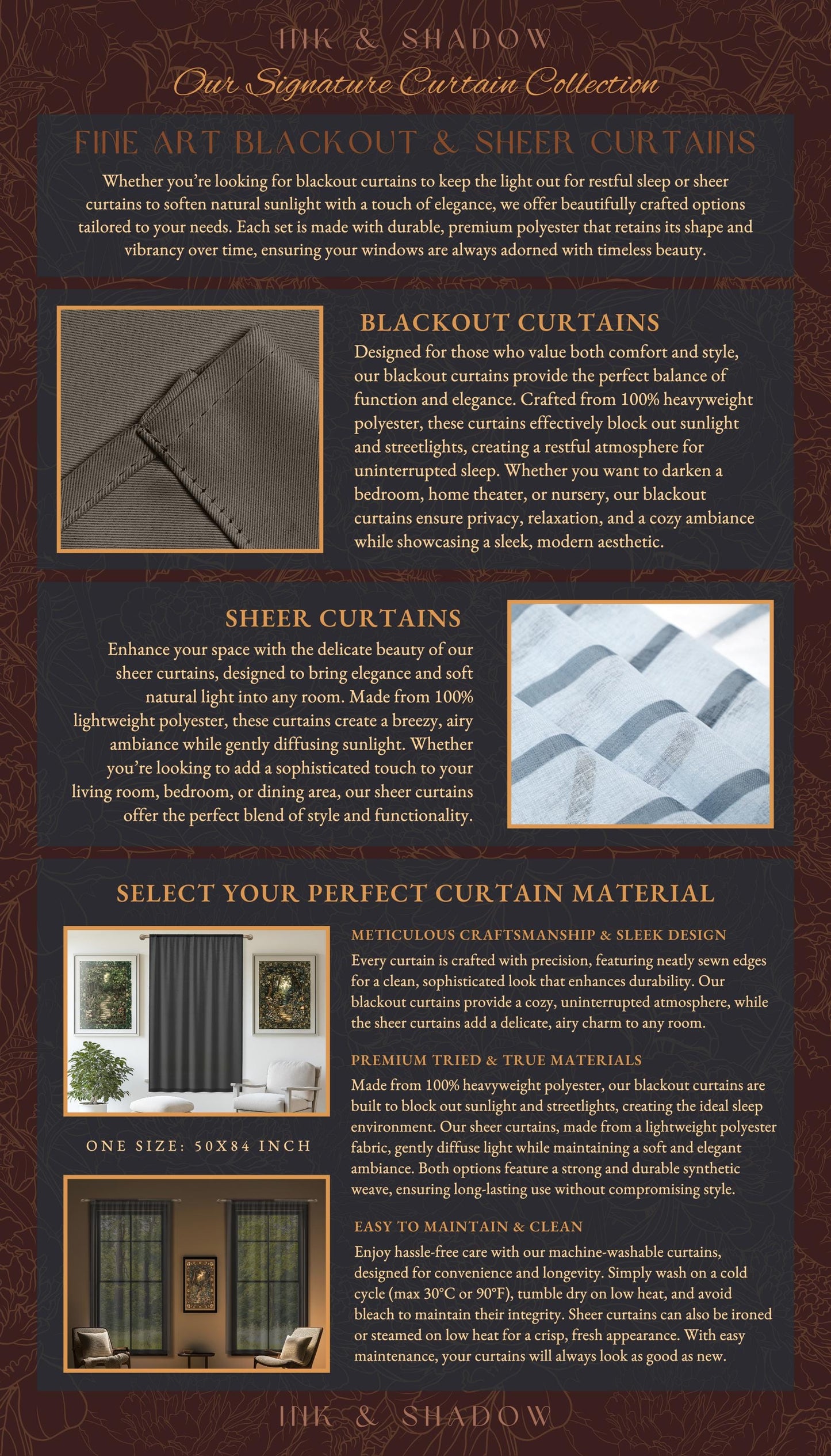 Indie Eclectic Medieval Tree of Life Curtains | Baroque Botanical Bedroom Maximalist Floral Decor Folklore Inspired Design Cottagecore Drape